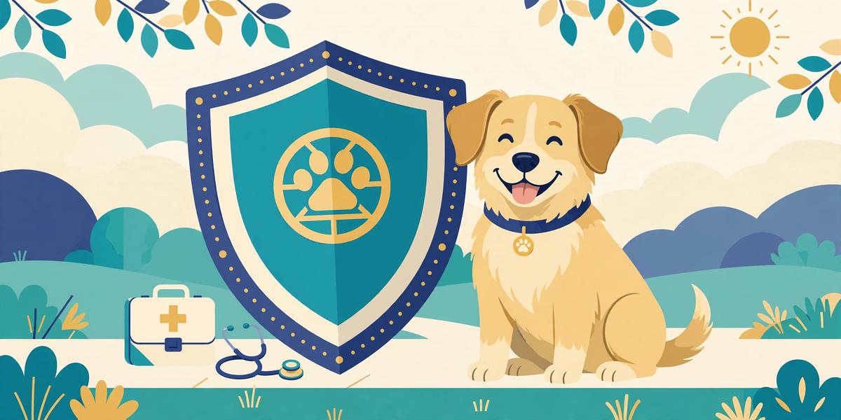 Illustration of a dog protected by a shield